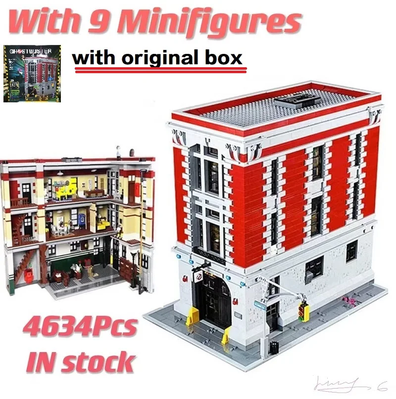 الصندوق الأصلي متوافق 75827 4634 قطعة صالح 75827 Ghostbusters Firehouse 83001 اللبنات الطوب عدة هدايا عيد الميلاد عيد الميلاد