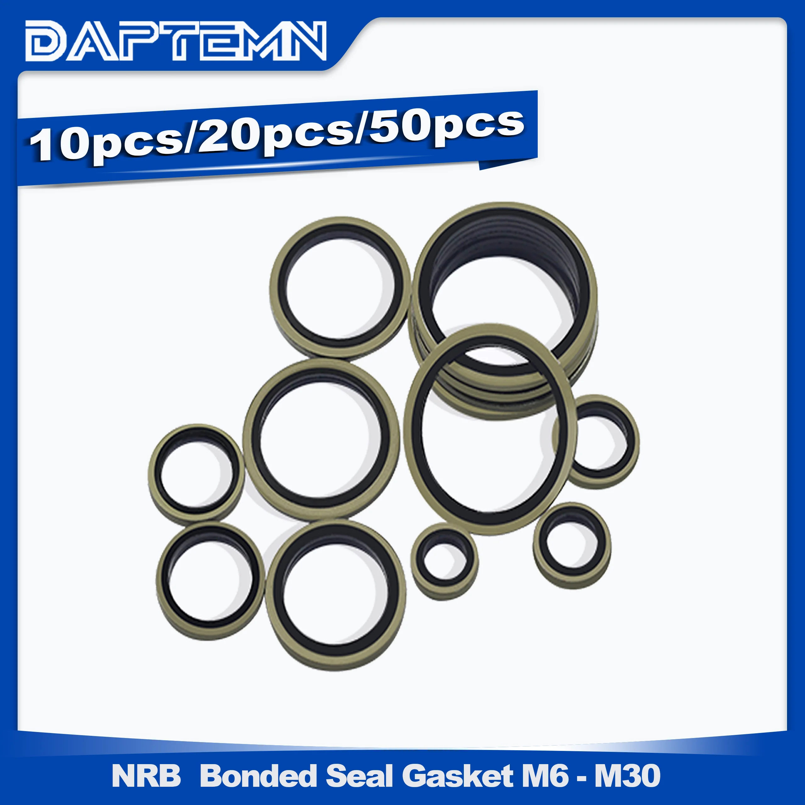 

Metal Bonded Sealing Washer, NBR Metric Auto Seal Rubber Washers, Fit Replace M6 M8 M10 M12 M14 M16 M18 M20 M22 M24 M27 M30