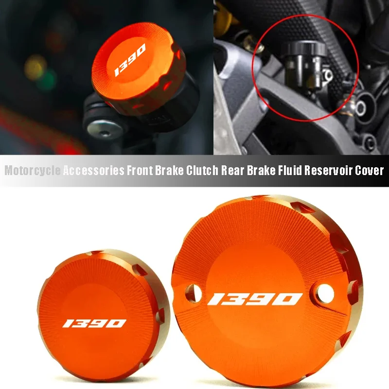 

For KTM 1390 Super Adventure 1390 Motorcycle Accessories Front Brake Clutch Rear Brake Fluid Reservoir Cover Super Duke R 2024+