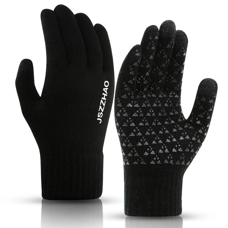 Riding Gloves Outdoor Autumn Winter Warm Gloves Fleece Running Men And Women Windproof Touch Screen Fitness Photography 1 pairs