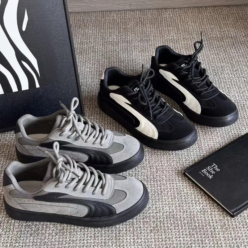 أحذية قماشية رجالية 2025 ربيع الخريف جديد خفيفة الوزن مريحة أحذية رسمية غير رسمية في الهواء الطلق عدم الانزلاق أزياء من الدانتل يصل أحذية رياضية #1