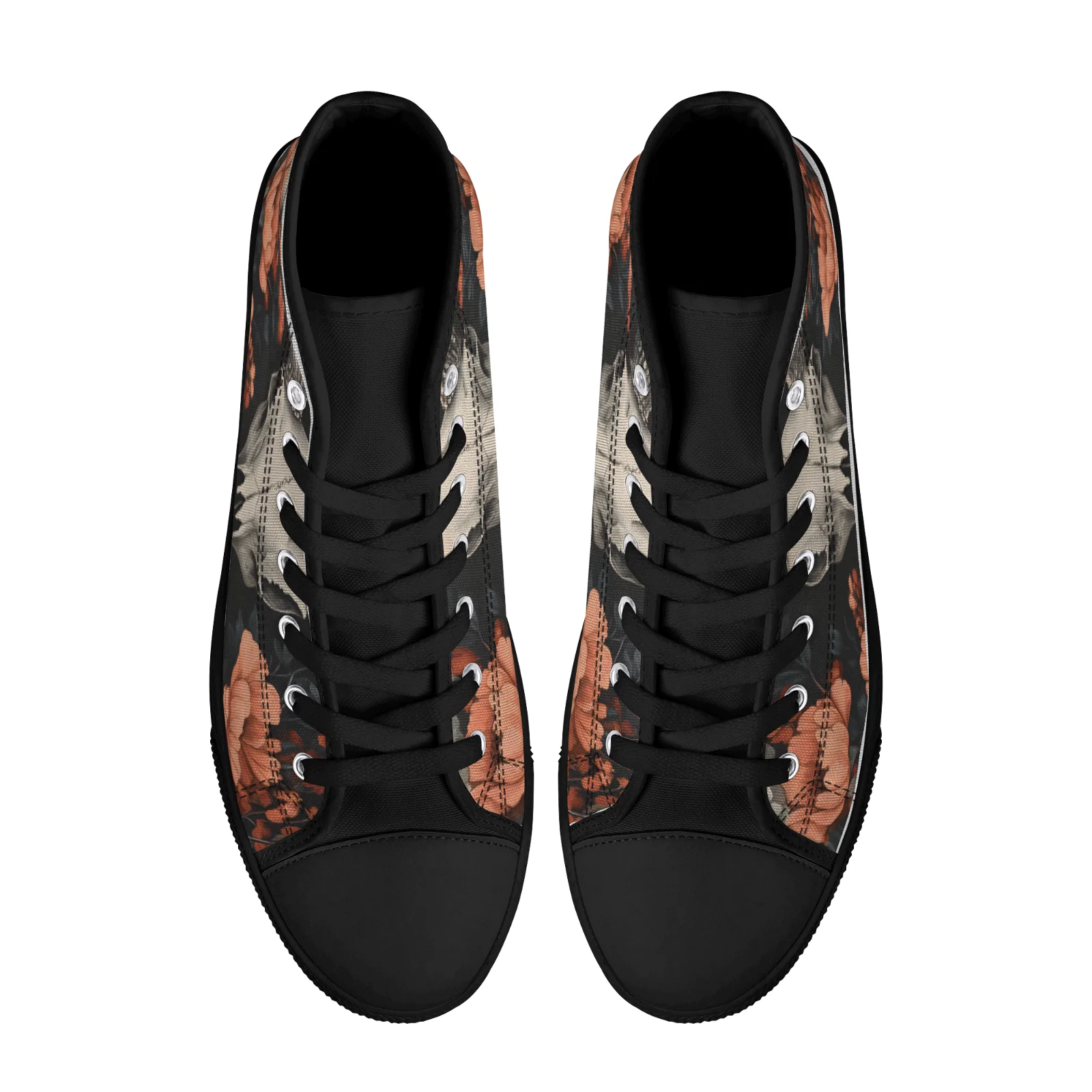 Zapatos personalizados con estampado de calavera gótica, zapatos clásicos de lona de alta calidad para niños y niñas, zapatos vulcanizados, zapatillas, calzado