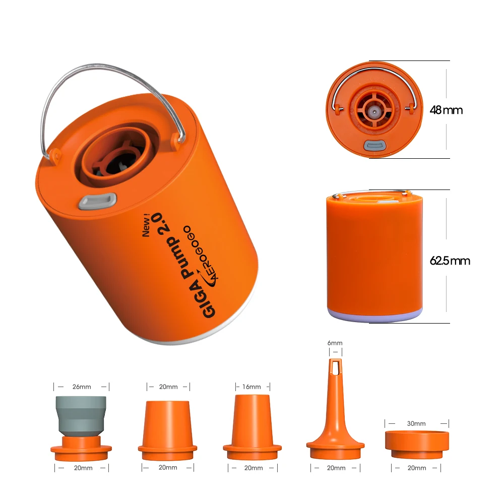 Neue Giga Pumpe 2,0 Mini Luftpumpe 3 in 1 Outdoor Camping Laterne Vakuumpumpe für Matratze Schwimm ring Luftkissen