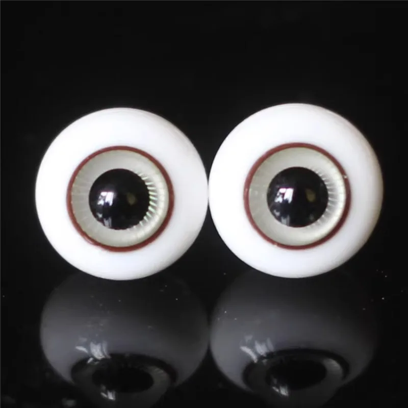 BJD Doll Eyes 12mm16mm Brown Grey 1/3/4 Imitation Glass Eyes 6/4 Pattern Black Eyes