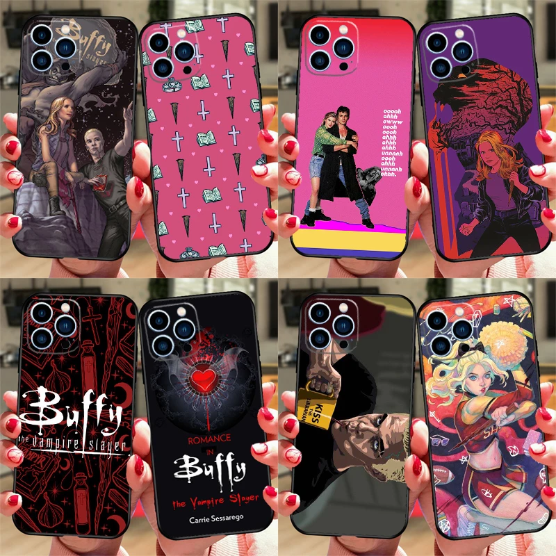 Buffy the Vampire Slayer Case For iPhone 16 15 13 11 14 Pro Max 12 Mini Plus XR X XS Max Silicone Phone Cover