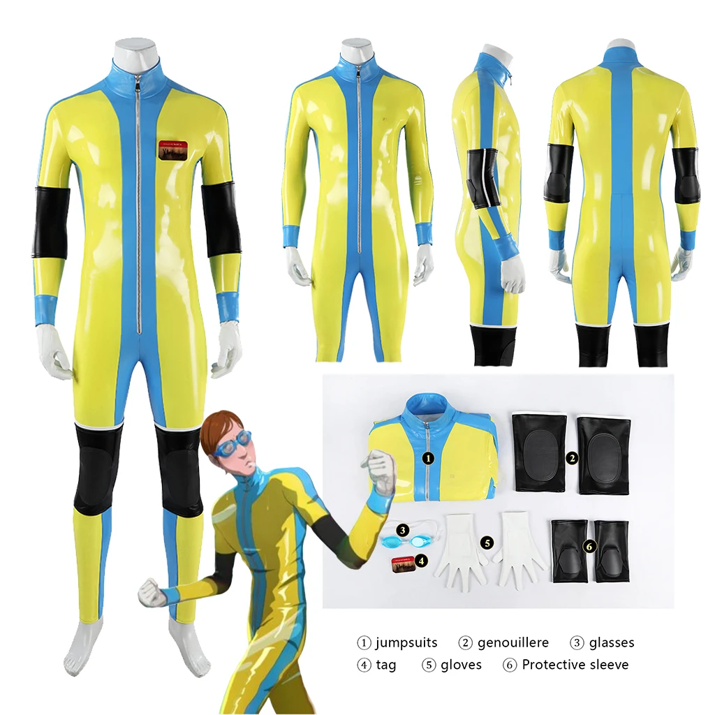 

Game Dispatched Waterboy Cosplay Costume Jumpsuit With Glasses Set Men's Fantasia Man Outfits Halloween Carnival Party Suit