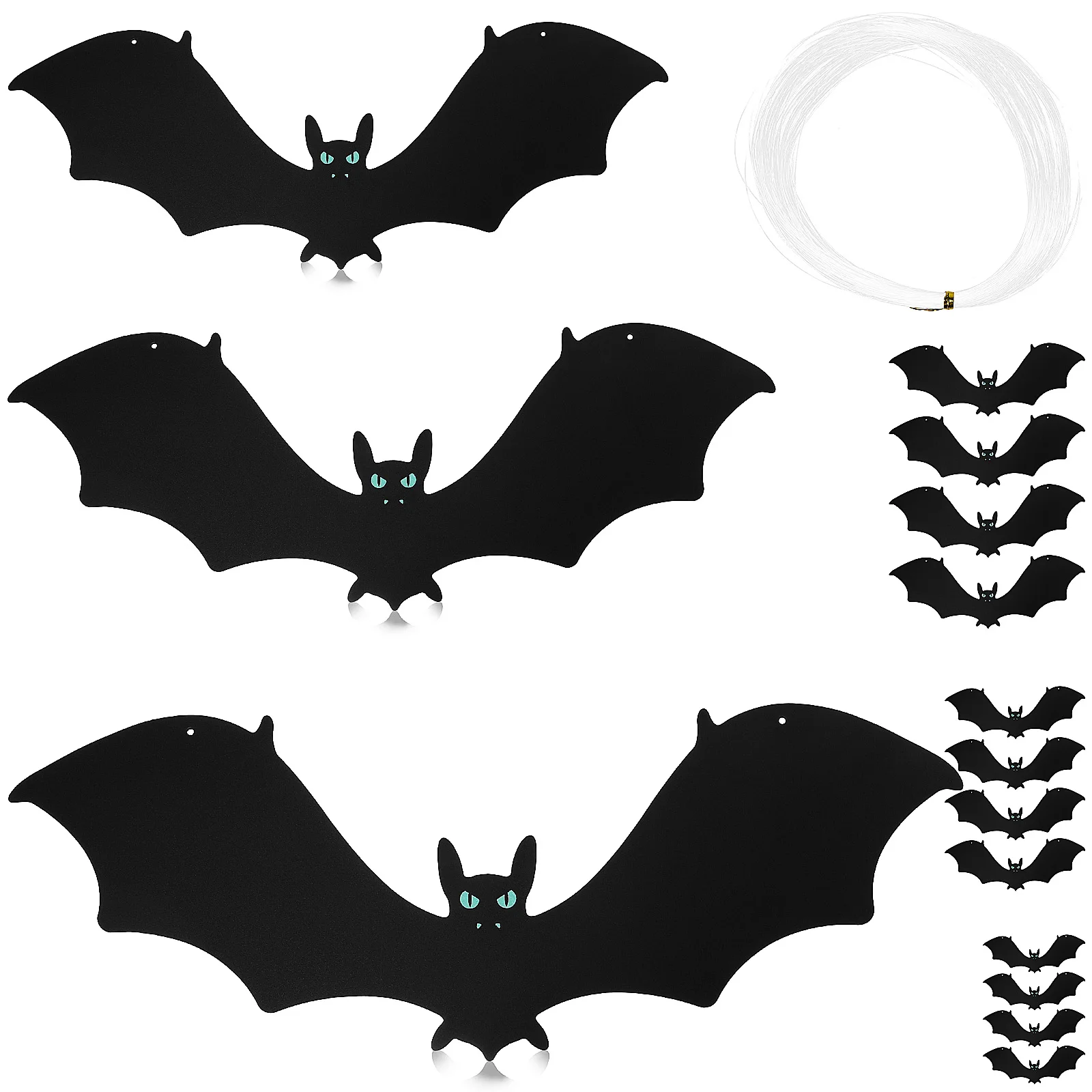 

15 Pcs Decorations Bat Pendant Halloween Accessories Hanging Spider Indoor Ornaments Bats
