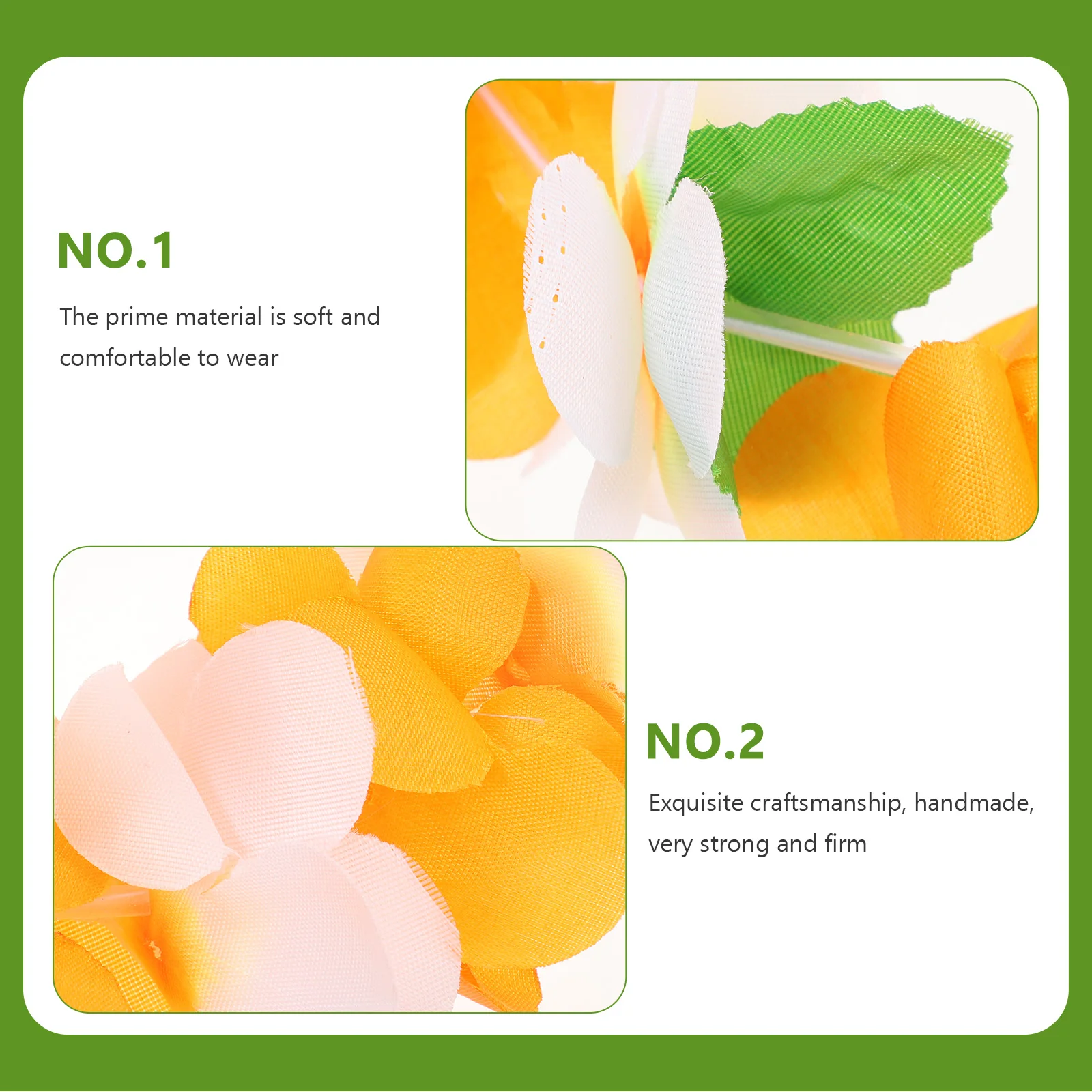 

Flower Garland Wreath Four Piece Set Hawaiian Leis Luau Party Decorations Supplies Themed Miss