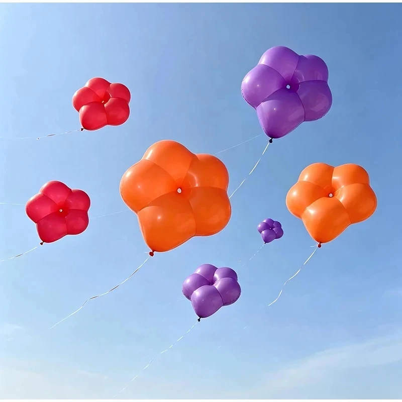 Ballons en latex pour mariage et anniversaire, motif fleur de prunier, pétale, alien, fournitures décoratives pour fête, accessoires pour thème jardin printanier