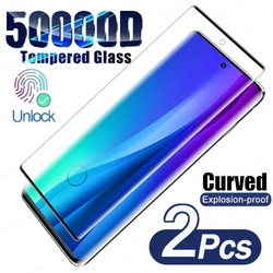 2Pcs Curved Tempered Glass For Samsung Galaxy S23 S24 S20 S21 S22 Plus Ultra FE Screen Protector Note 10 9 20 Plus S10 S9 Glass