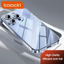 Toocki Transparant telefoonhoesje voor iPhone 15 14 Pro Max Plus Clear Case voor iPhone 13 12 Pro Max Zachte TPU beschermhoes