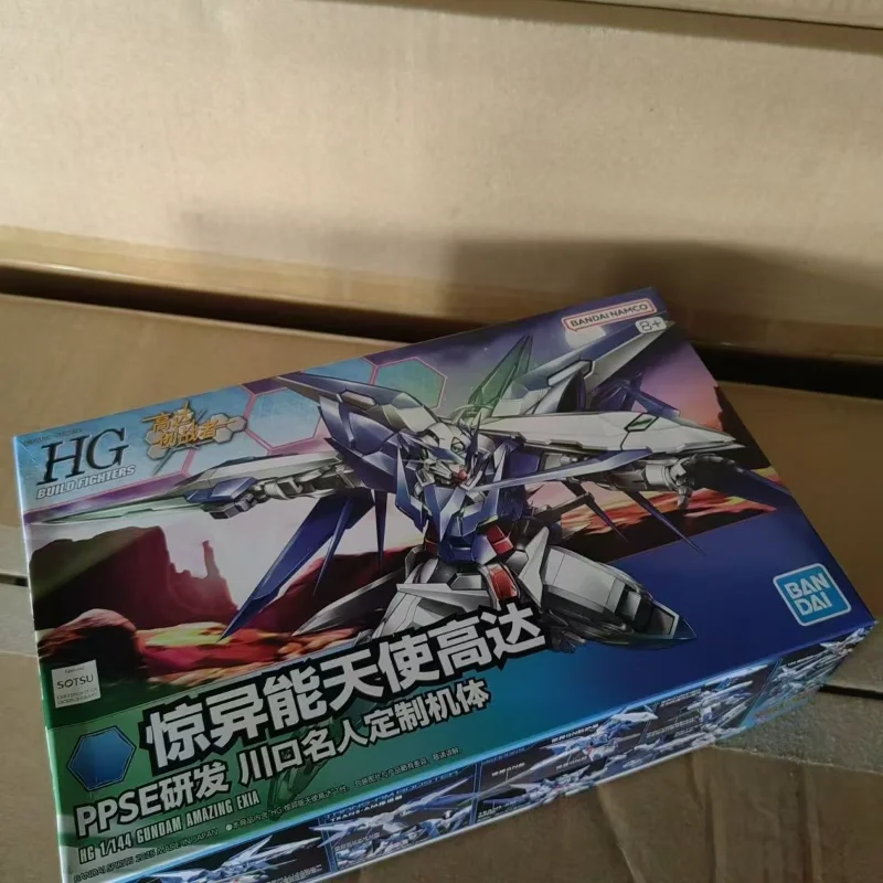 En Stock nuevo Bandai Gundam HG 1/144 increíble EXIA colección Popular montar Mecha figura juguetes vacaciones muñeca móvil regalos