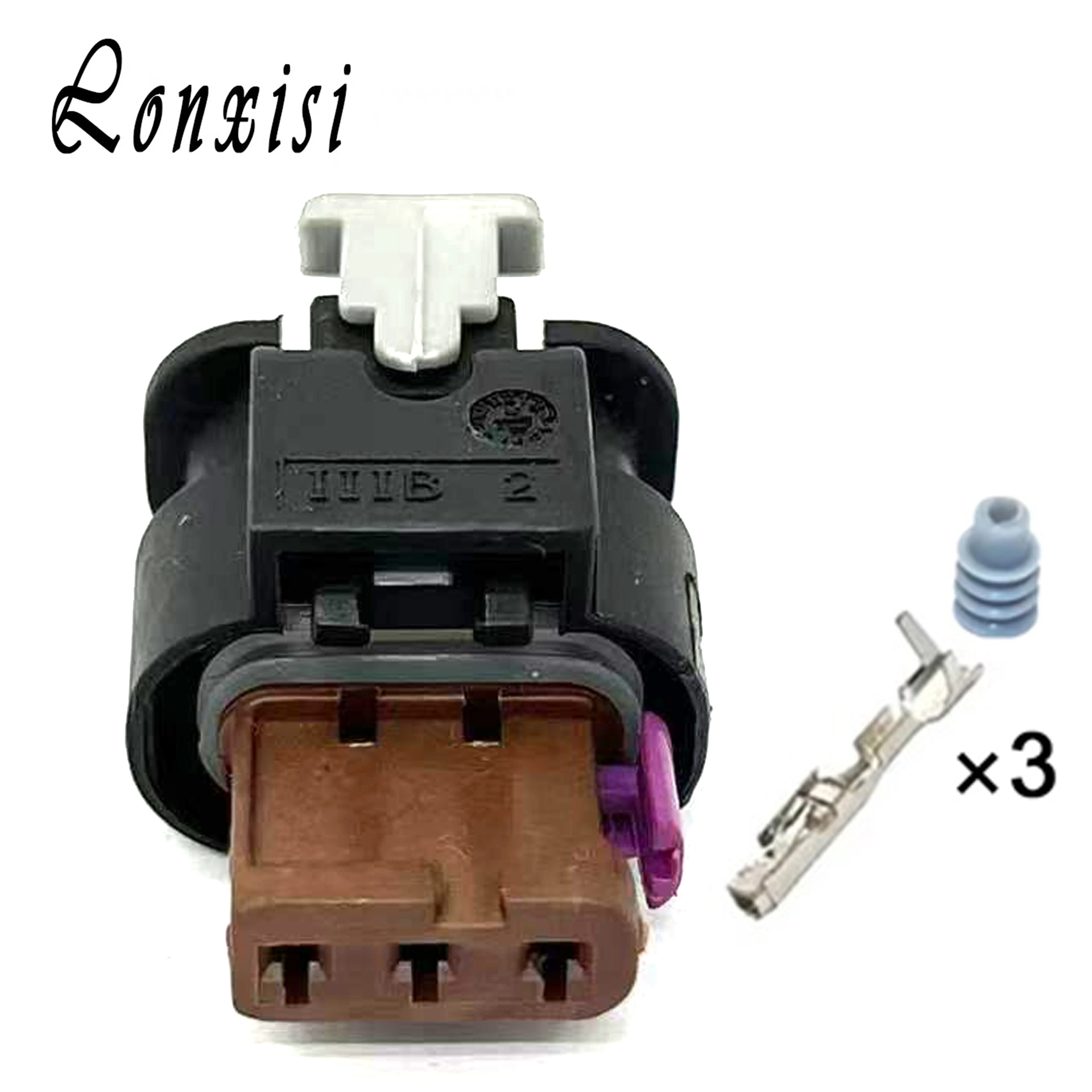 

1/5/10/20/50 Sets 3Pin 4F0973703A Waterproof Black Plug For VW Audi Land Rover Reversing Radar Magic Eye Wiring Female Connector