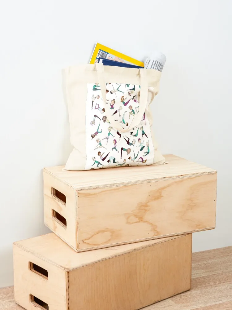 بيلاتيس الناس حمل حقيبة المتسوق حمل حقيبة شاشة قماش ستوتي حقيبة أكياس النساء الفاخرة #4