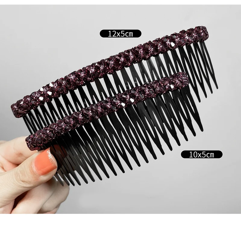 Jepit Rambut Modis Wanita Berlian Imitasi Klip Rambut Jepit Rambut Sisir Rambut Pembuat Sanggul Aksesoris Rambut Alat Penata Rambut