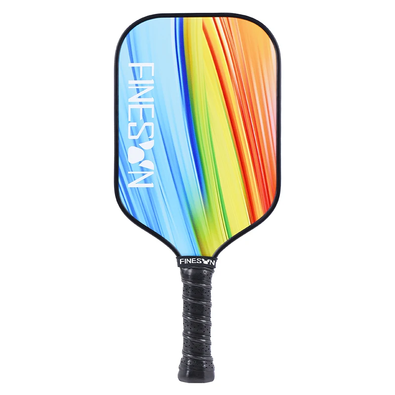 Finesun Pickleball Paddle 3D Contrasting Color Design for Amateur Beginner Practice USAPA Approved Glass Fibre Pickleball Racket