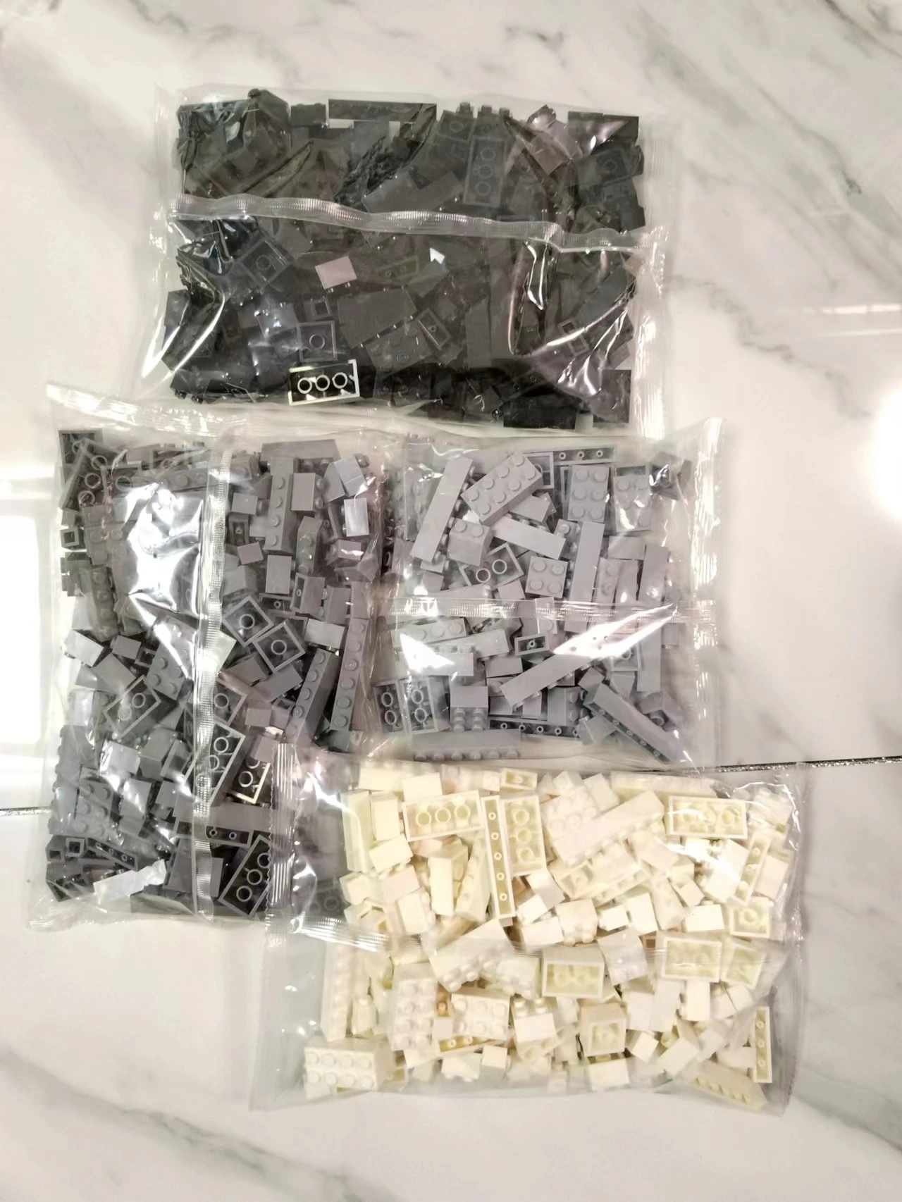 Bloques de construcción a granel para niños, ladrillos grandes, 17, un solo color, 260g, montaje gratis, Compatible con LEGO, juguetes creativos