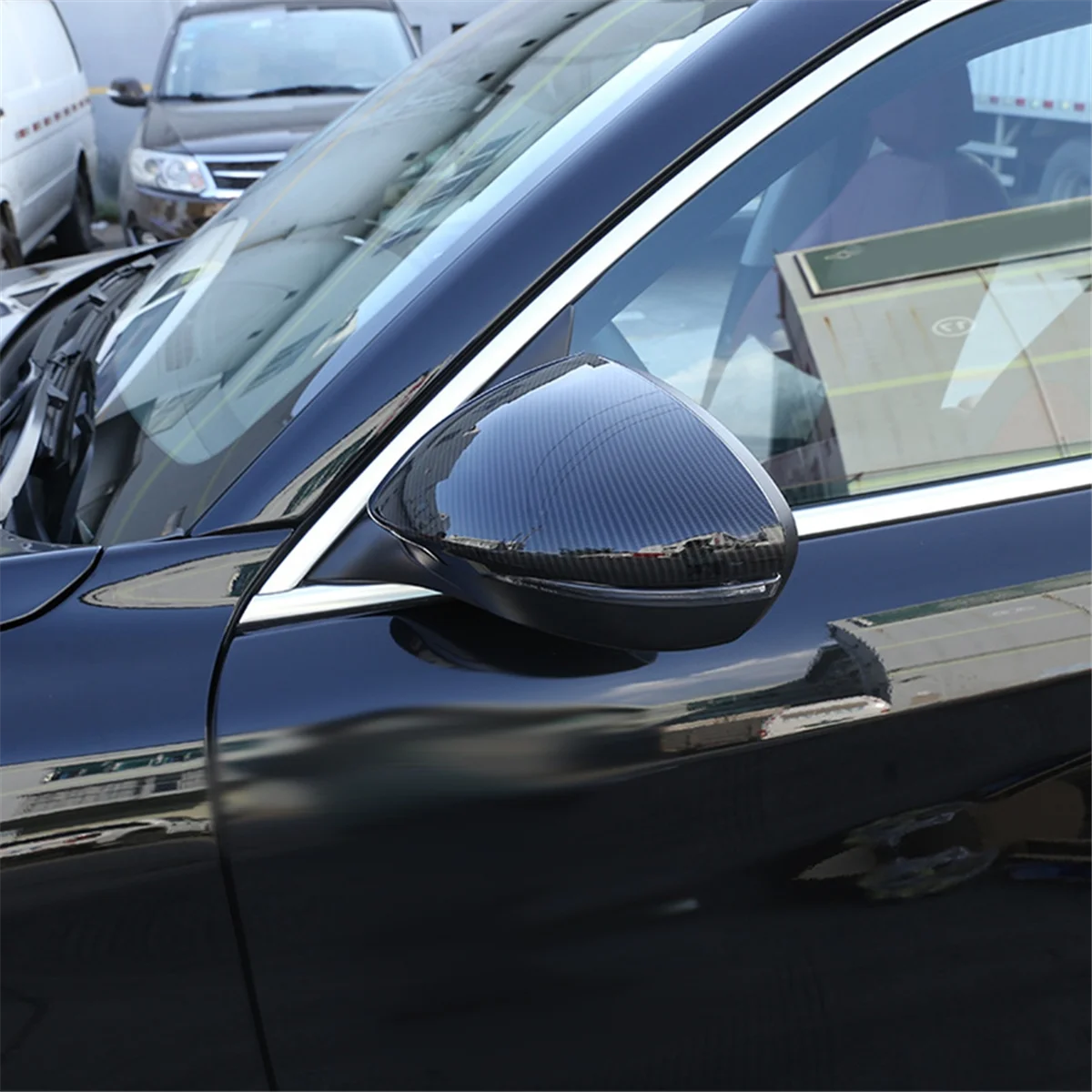 

For Maserati Grecale 2022 2023 Car Rearview Cover Side Mirror Trim Decorate Sticker Accessorie(ABS Carbon Fiber Pattern)