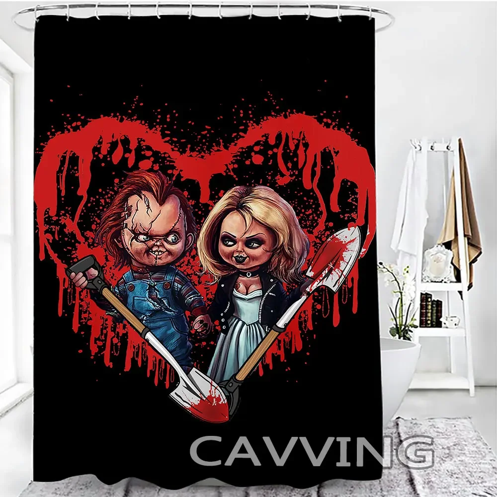 Funny Chucky  3D Print  Shower Curtain Waterproof Bathroom Curtain Anti-slip Bath Mat Set Toilet Rugs Mats Home Decor    H01