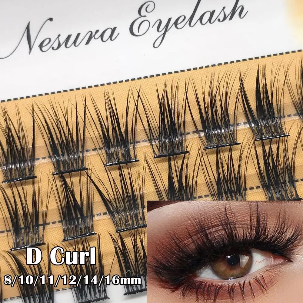 Herramientas de maquillaje para ojos, mechones suaves, pestañas individuales, pelo de visón 3D, pestañas segmentadas, esponjosas y naturales