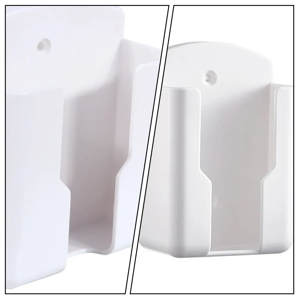 1Pcs Round Edge Wall Mounted Phone Charging Storage Box ABS Material No Drill Wall Hanging Remote Controller Box for Living Room view 3