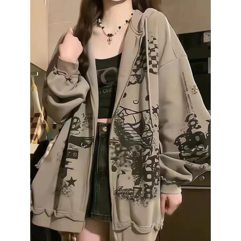 

Американская уличная толстовка с капюшоном в стиле хип-хоп для женщин, новый тренд, спортивный кардиган с капюшоном, куртка для студентов, чтобы носить