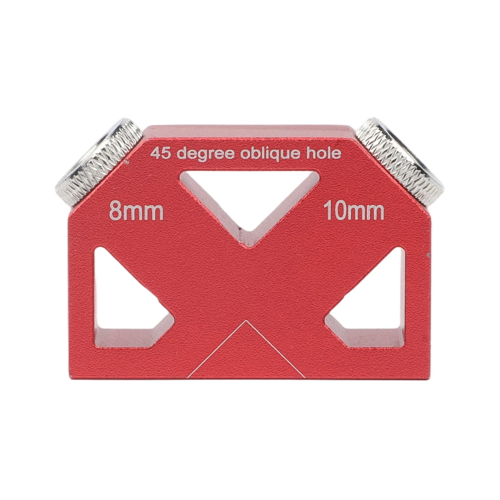 45 Degree Oblique Hole Punch Locator Angle Jig For Woodworking Drilling Dowel Guide Metal Red Joiner Tool Kit