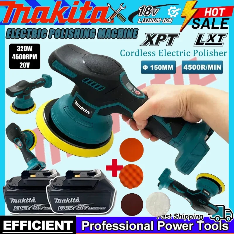 

Беспроводная полировальная машина Makita с 8 скоростями, 18В-20В, для восстановления и полировки автомобилей