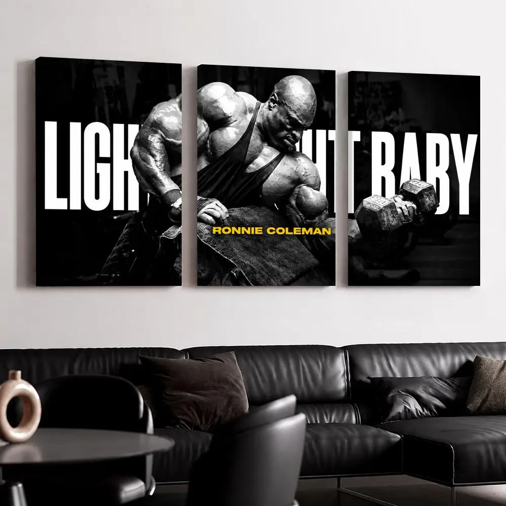 Ronnie Gym Inspiration Framed Wall Painting Ready to Hang Canvas Poster Wall Art for Bedroom Living Room Hallway Home Decor Gift