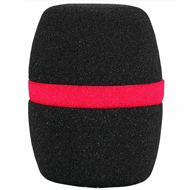 10 قطعة يده مرحلة ميكروفون الزجاج الأمامي رغوة ميكروفون غطاء كاريوكي الأسود