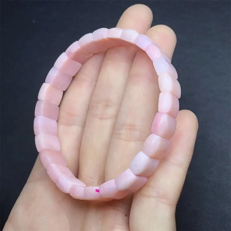 

9-11MM Natural Pink Opal Bangle Fashion Gemstone Jewelry Reiki Healing Fengshui Gift For Women 1pcs