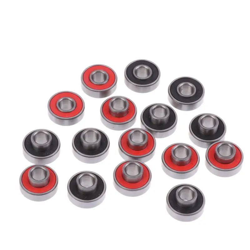 8Pcs 608-2RS Long Plate Integrated Bearing Long Hoverboard Skateboard High Speed Silent Speed Bearings Surfboard Accessories