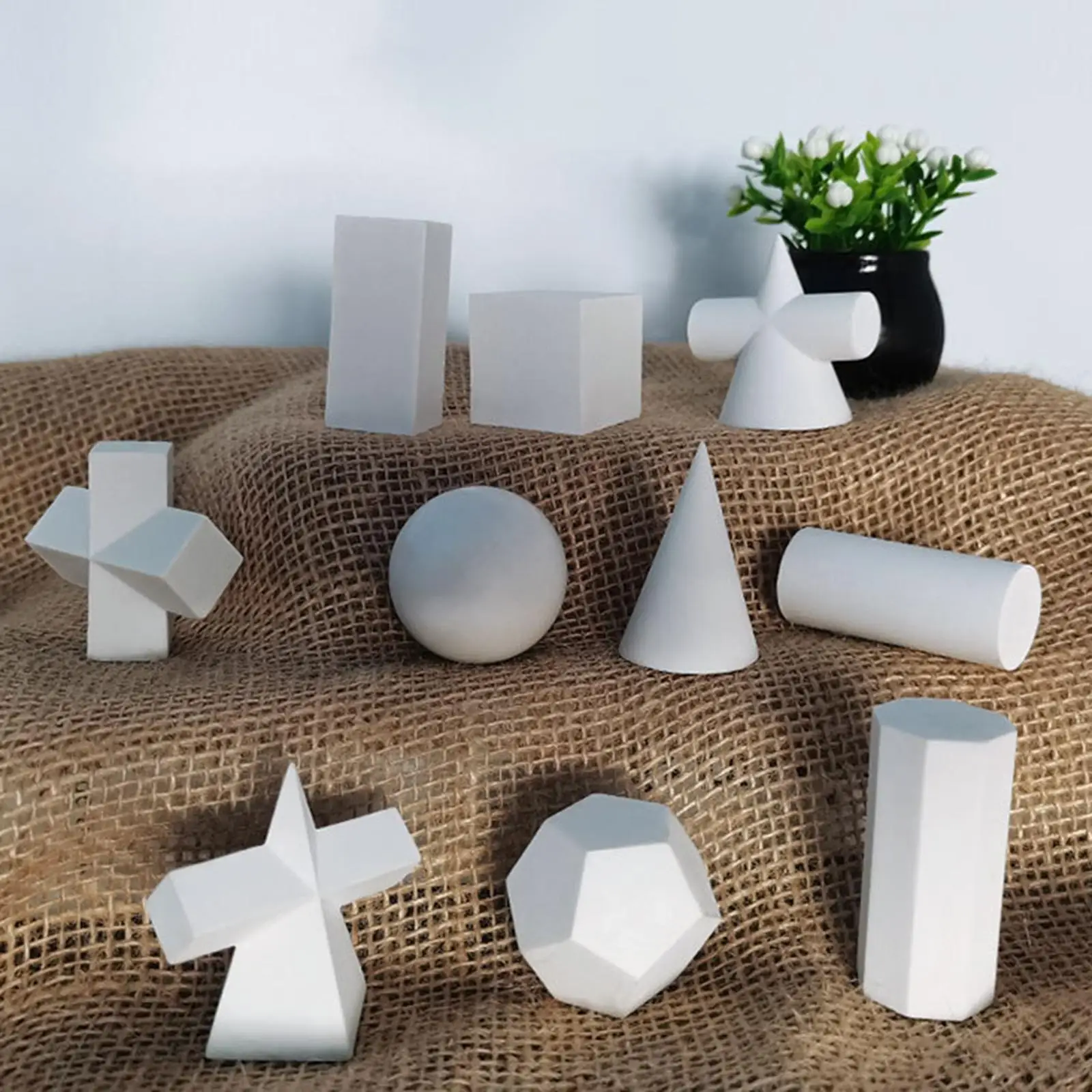 10 Different Shapes Mini Resin Sketch Geometry Sculpture, for Drawing Practice Housewarming Gift Exquisite Workmanship