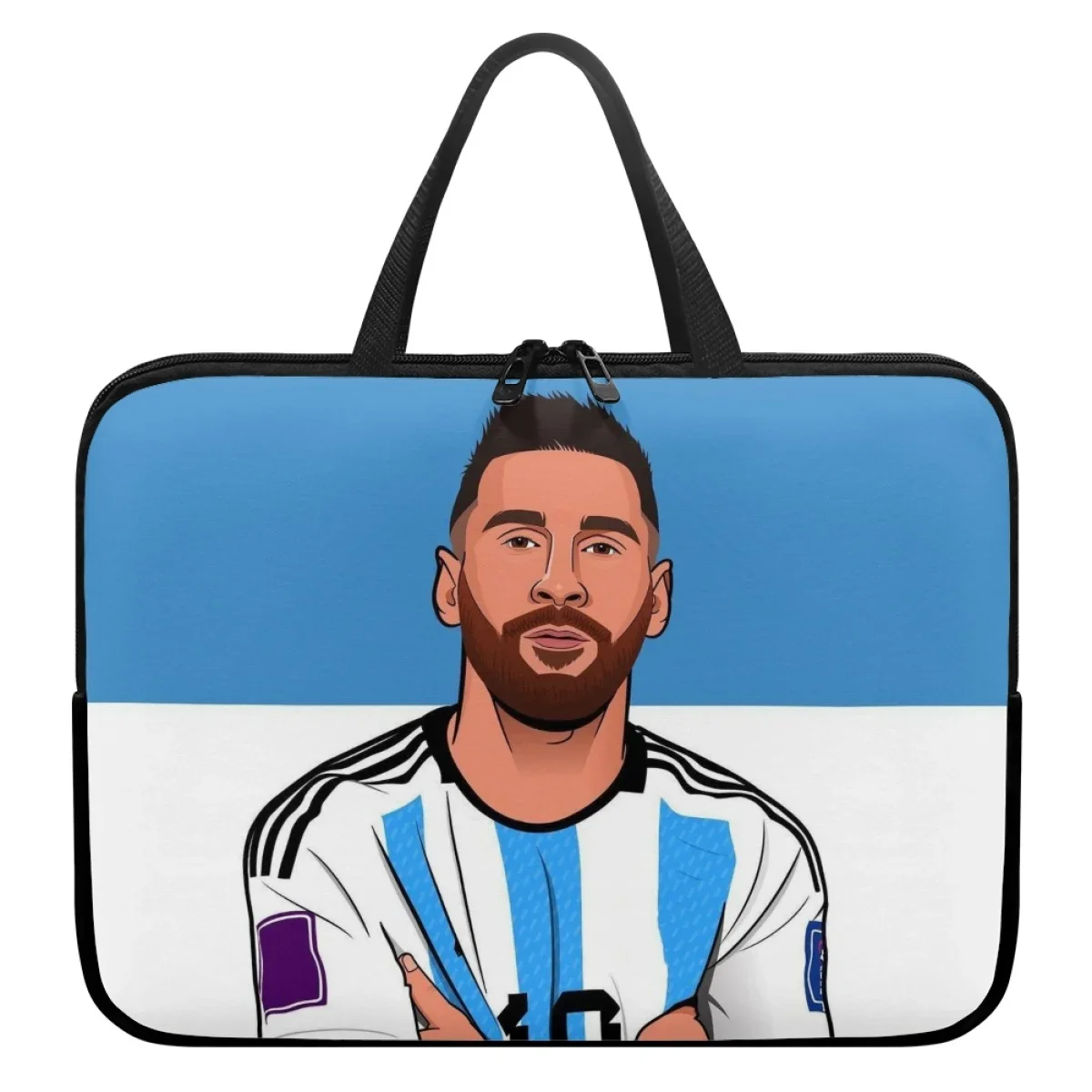 

Laptop Bag for Women Sleeve Case Football Star Messi Print Shoulder Handbag Notebook Pouch Briefcases For 13 14 15 15.6 17 Inch