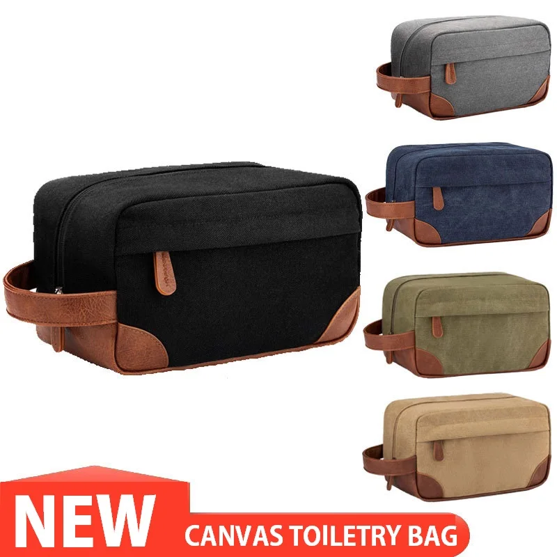 

New Travel Toiletry Bag for Men Makeup Toiletries Bag Canvas Cosmetiquero Dopp Kit Organizador Maquillaje Trousse De Toilette