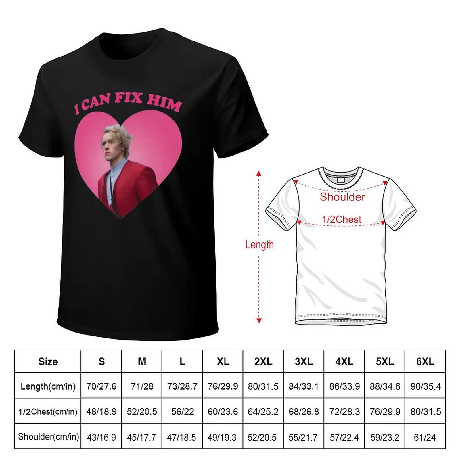 I can fix him Coriolanus Snow T-Shirt Vintage Print Crew Neck Tee