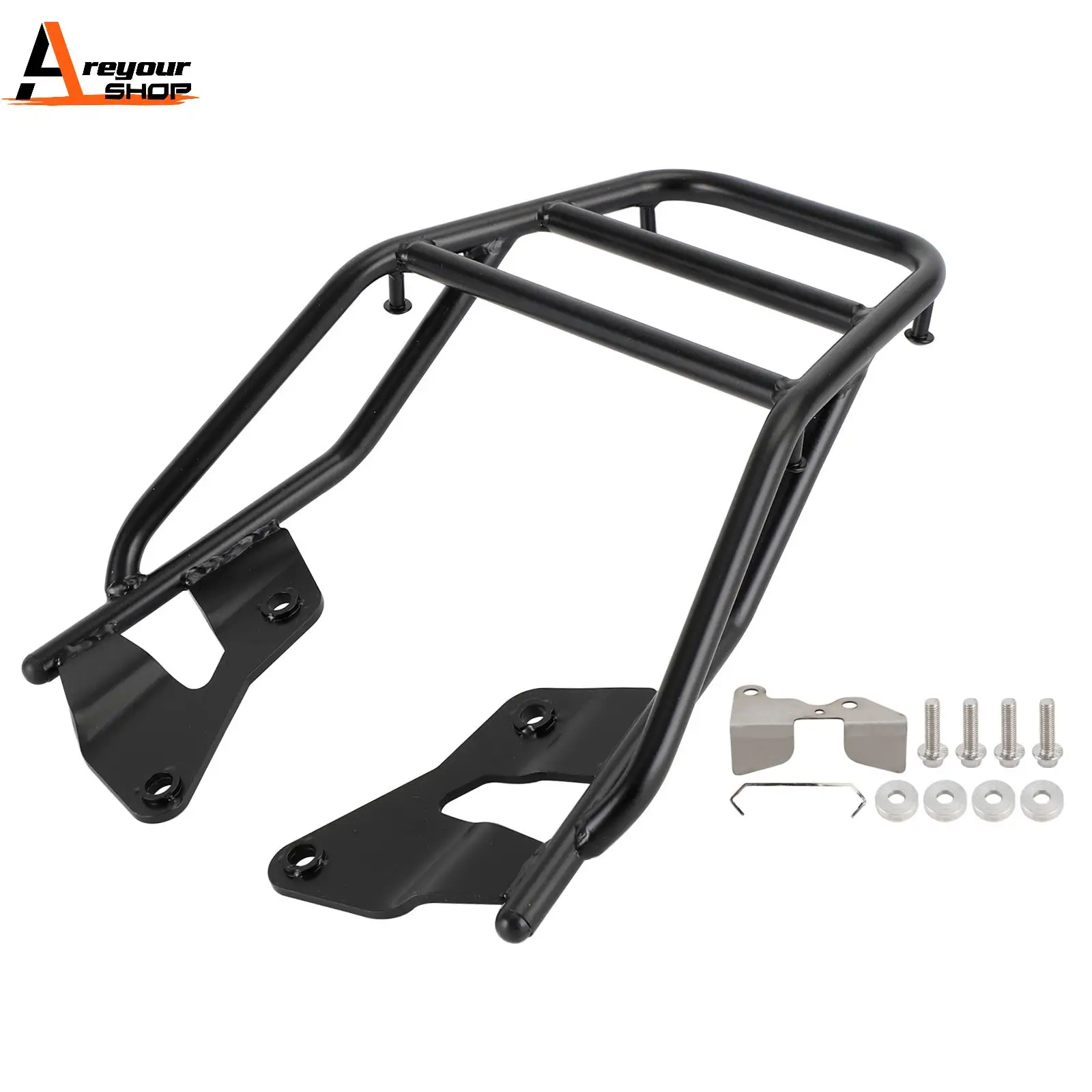 Areyourshop REAR BLACK TAIL LUGGAGE RACK CARRY for HONDA GROM MSX 125 SF 2016 2017 2018 2019 2020