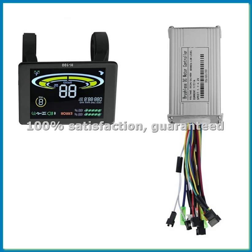 Scooter Bicycle Lithium-Ion Power-Assisted Conversion Accessories H-100 Color Screen Meter with 17A 3 Mode Sine Wave Kit-A51M