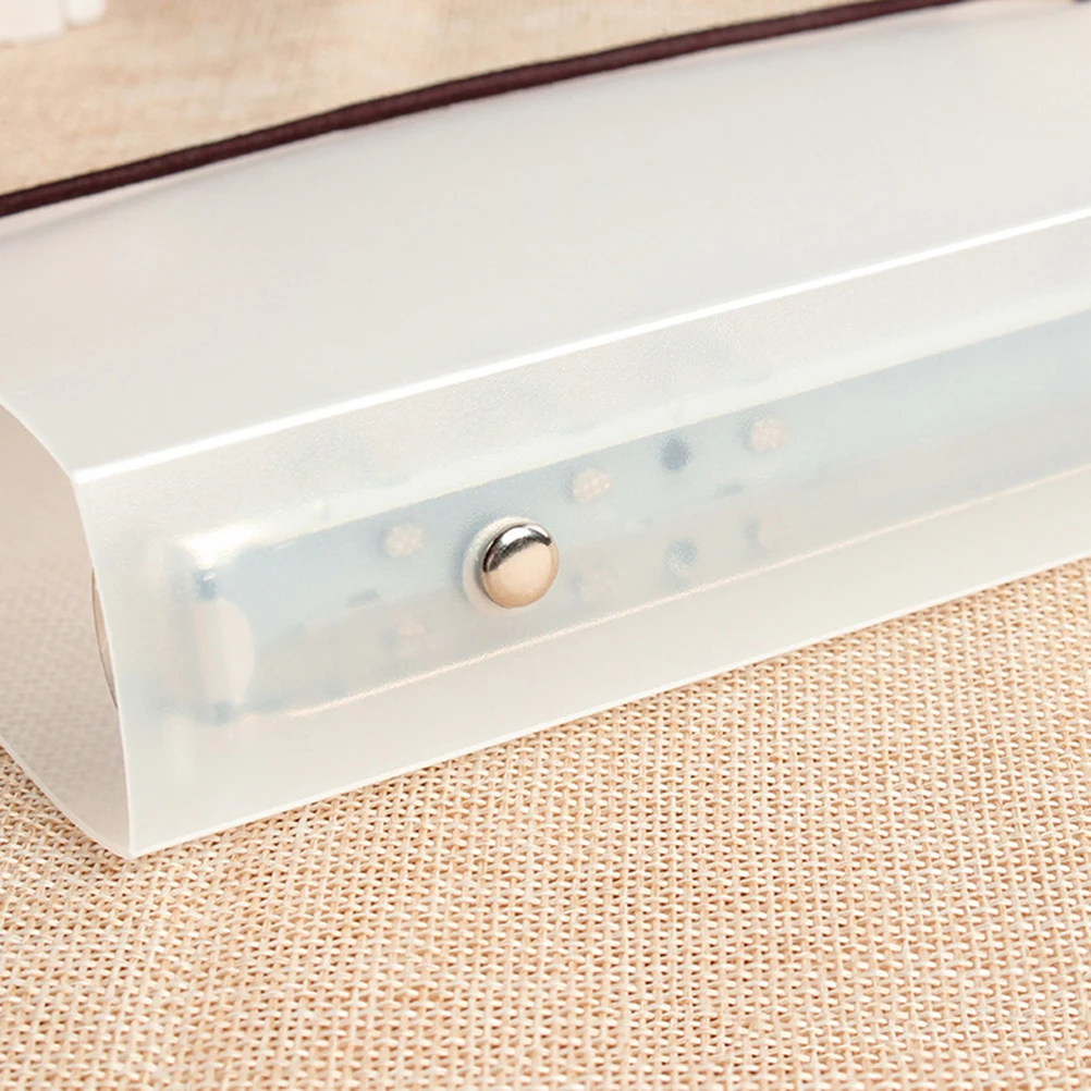 

A6 Plastic Transparent File Folder with Round Rings for Loose Leaf Sheet Protectors Notebook DIY Scrapbooking Document Organizer