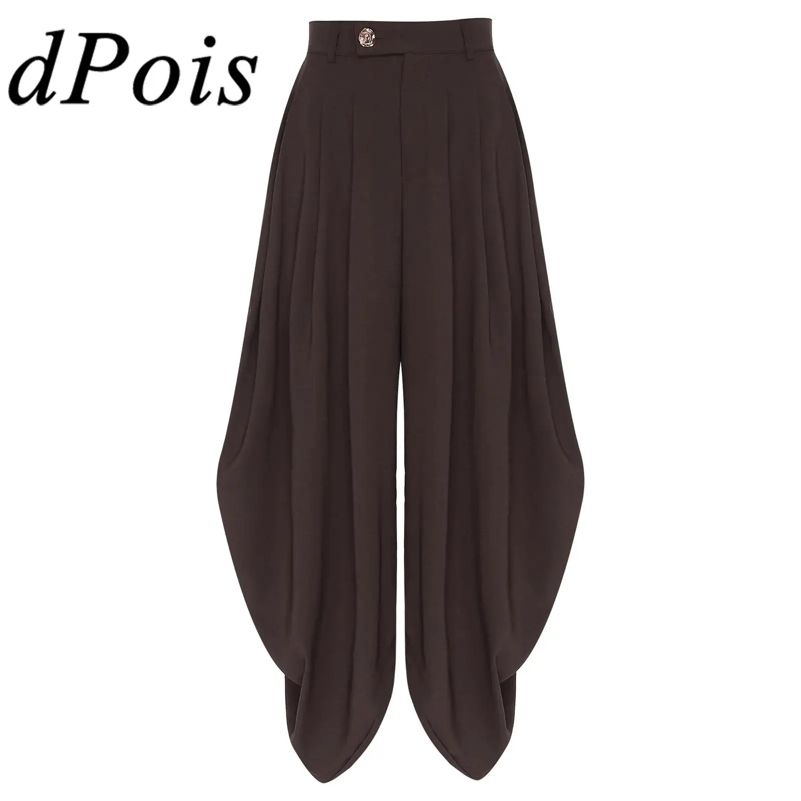 

Women Palazzo Pants Trousers Casual SlacksBaroque Pleated Loose Wide Leg Pants Daily Commute Office Pants Women's Trousers