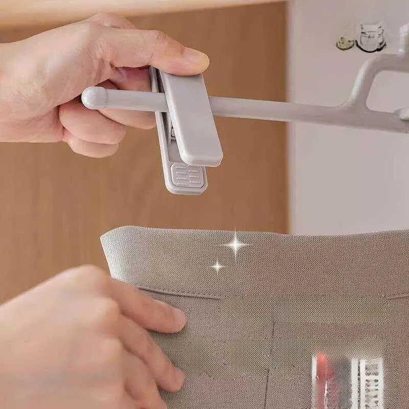 Multi-Functional Clothes Hanger with Clip for Hanging Pants And Skirts Home Use Seamless Wardrobe Organizer for Trousers And ...