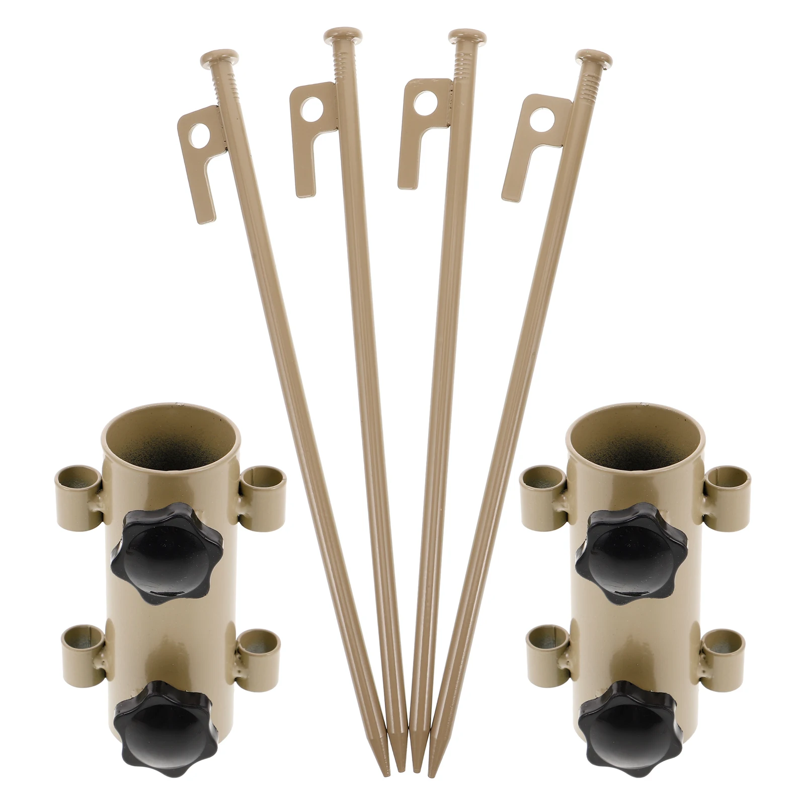 

6pcs Tent Pole Holders Adjustable HighStrength Metal Stakes Camping Tarpaulin Canopy Accessories Stability Beach Sand Stakes