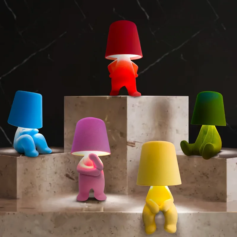 

Golden Touch Switch Table Lamp Color Cloth Velvet Decoration Bedroom Sleep Lighting USB Plug Luminaria Kids Cartoon Characters