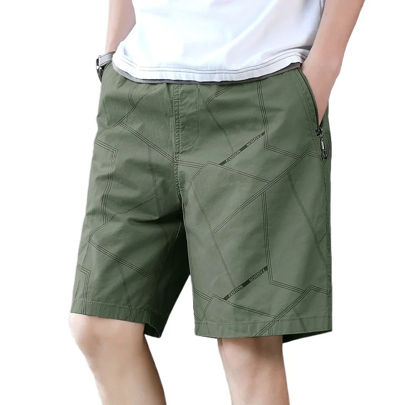 

2026 New Men Elastic Waist Shorts Loose Fit Casual Sports Jogger Shorts Man Fashion Print Shorts Gym Cool Board Shorts