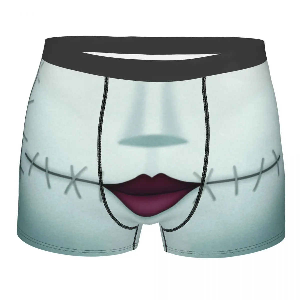 

Новинка, боксеры с принтом Кошмар перед Рождеством Салли улыбка, шорты, трусы, мужские трусы, эластичные трусы для Хэллоуина, нижнее белье