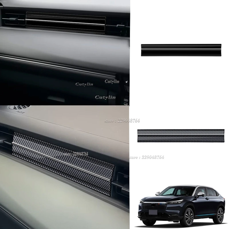 

RHD For Honda Vezel H-RV HRV 2025 2026 ABS Car Front Center Console Copilot Air Condition Outlet Moulding Cover Trim Car styling