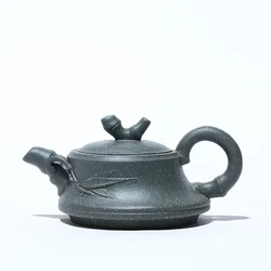 Handmade Zisha Teapot Purple Clay Yixing Kung-Fu Teaware Bamboo Section Mine Tianqing Mud Traditional Chinese Ceramics