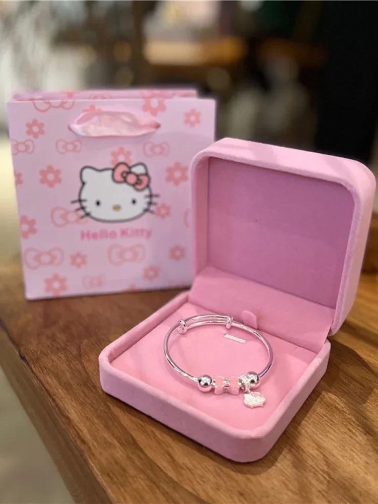 

Sanrio Hello Kitty Bracelet Y2k Kawaii Bracelet Adjustable Pendant Cartoon Fashion Girl Jewelry Birthday Valentine's Day Gift