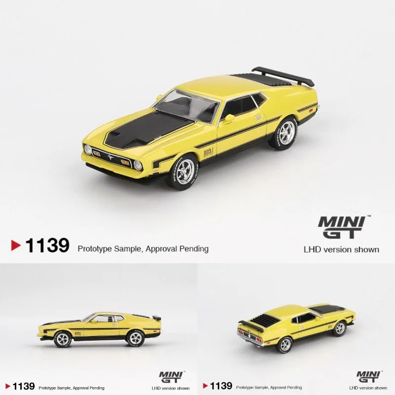 Diecast MINIGT 1:64 Scale Ford Mustang Mach1 Grabber Alloy Car Model