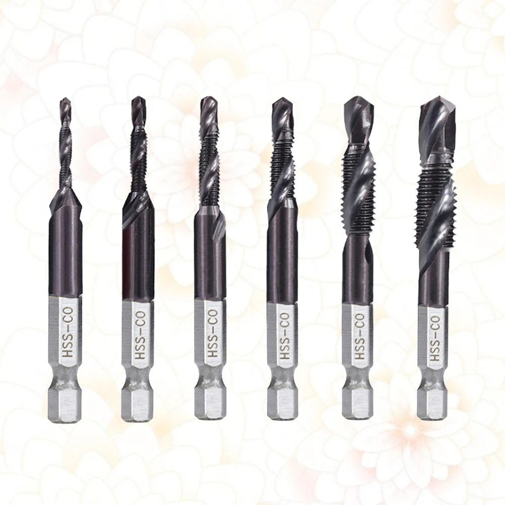 

6pcs High Speed Steel Spiral Drill Bits Black Colorful Hexagon Stem Electric Drills Durable Hard Objects Bore Bit Accessories